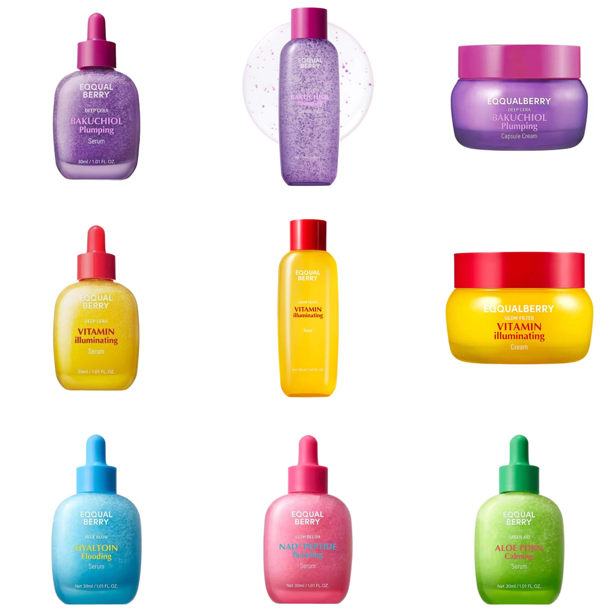 Luxury Skincare Brands - Siero Rimpolpante EQQUALBERRY BAKUCHIOL 5.000 PPM