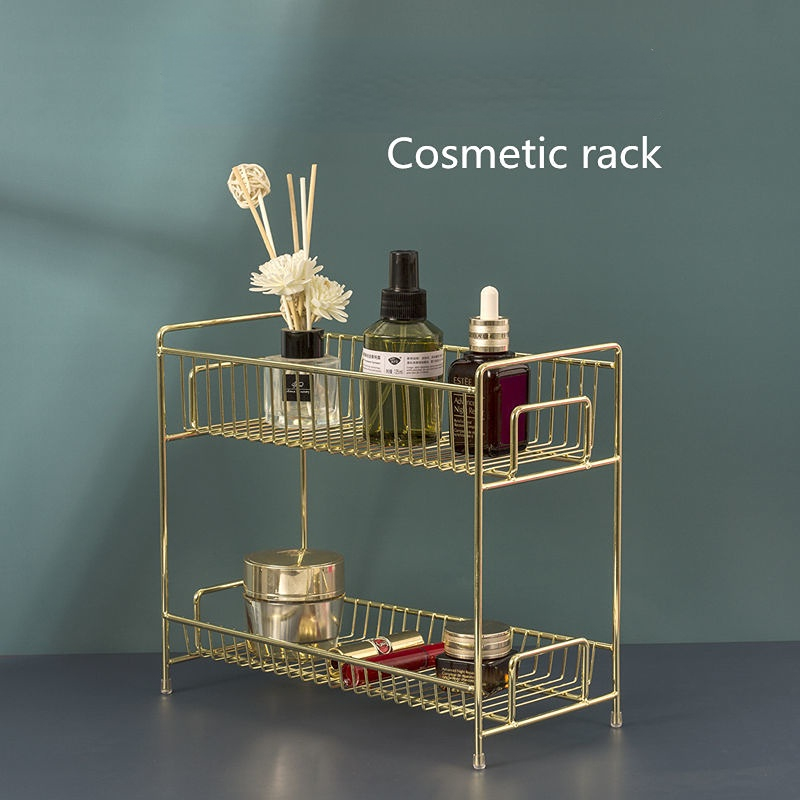 Scaffale per cosmetici dorato  - Luxury Skincare Tools recensione e prezzo